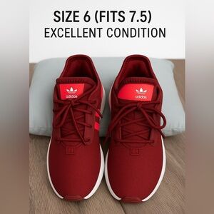 Adidas Women’s Sneakers – Red/White
Size: 6 (fit like a 7.5, slightly roomy)